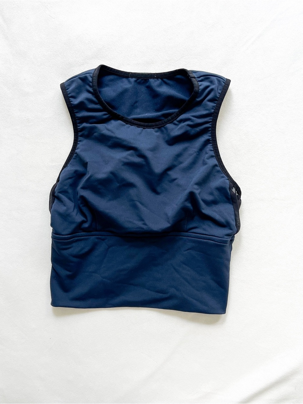 MICHI Navy & Black Athletic Tank Crop Top - XS